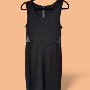 JACK little Black Sleeveless Dress with Sexy Mesh Cutouts, size 2